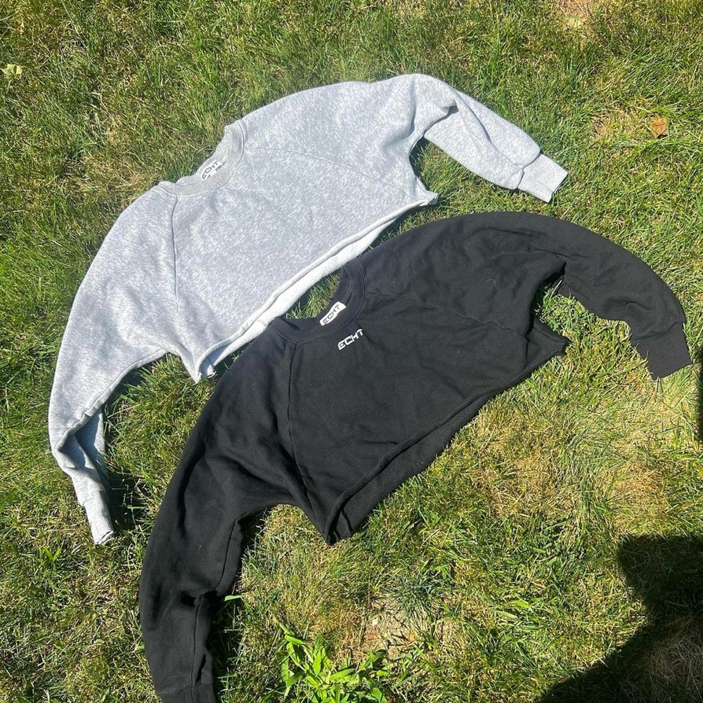Pair of Echt French Terry Cropped Sweatshirts - Size Medium